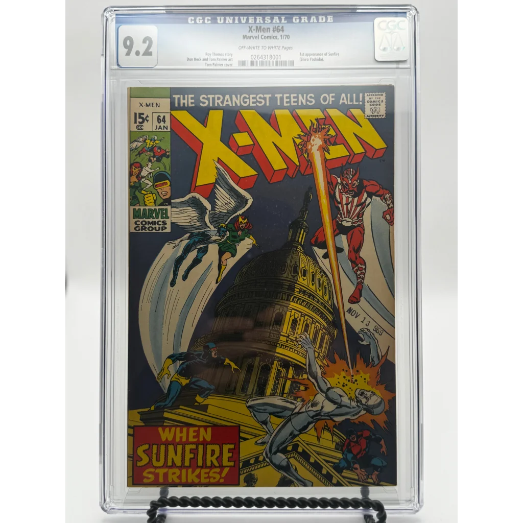 X-Men #64 CGC 9.2 blue label Tom Palmer comic book cover