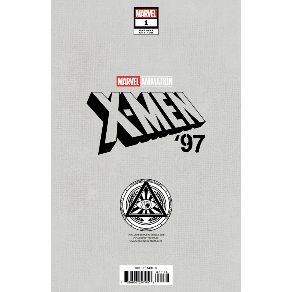 Comic book back cover from Comics Tyler Kirkham X-Men 97 Gambit variant