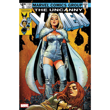 Silver and white X-Men costume with fur trim cape and boots from Dan Panosian facsimile unknown comics