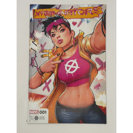 Comic book X-Terminators #1 Leah Williams Grindhouse Mutant Death Trap with colorful selfie art