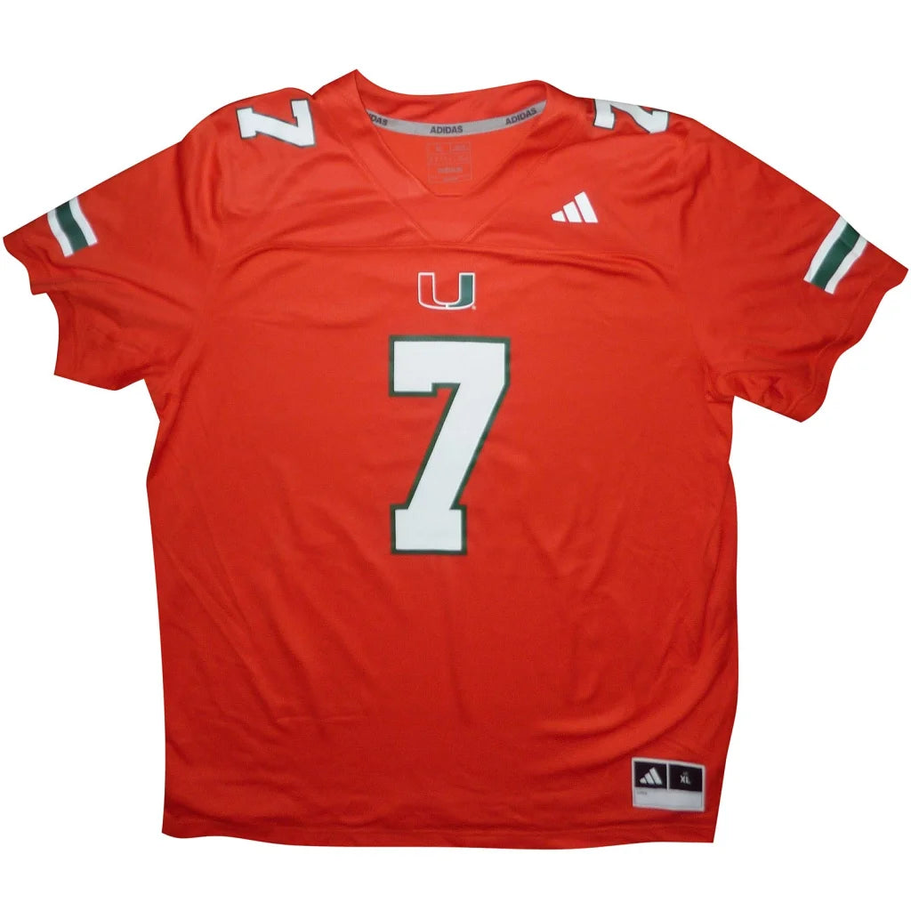 Xavier Restrepo autographed Miami Hurricanes orange #7 Adidas jersey