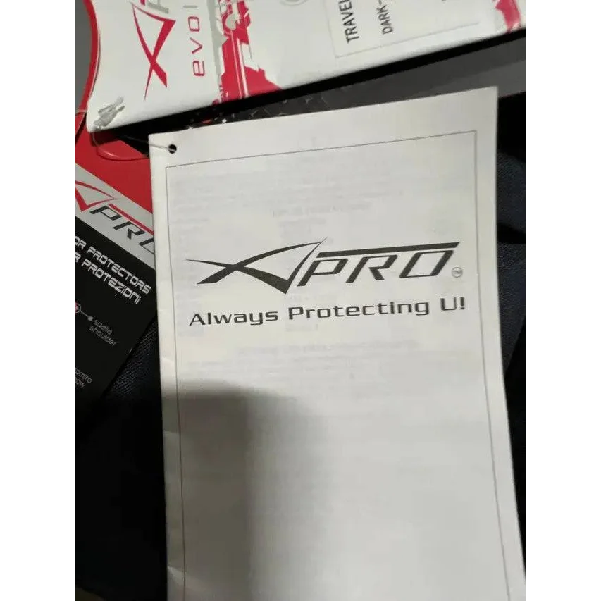 Product manual for XPRO ski jacket with heavy lining and protective gear