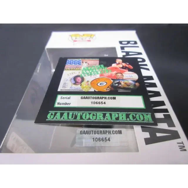 Autographed Black Manta Funko Pop with certificate of authenticity featuring Yahya Abdul Manteen