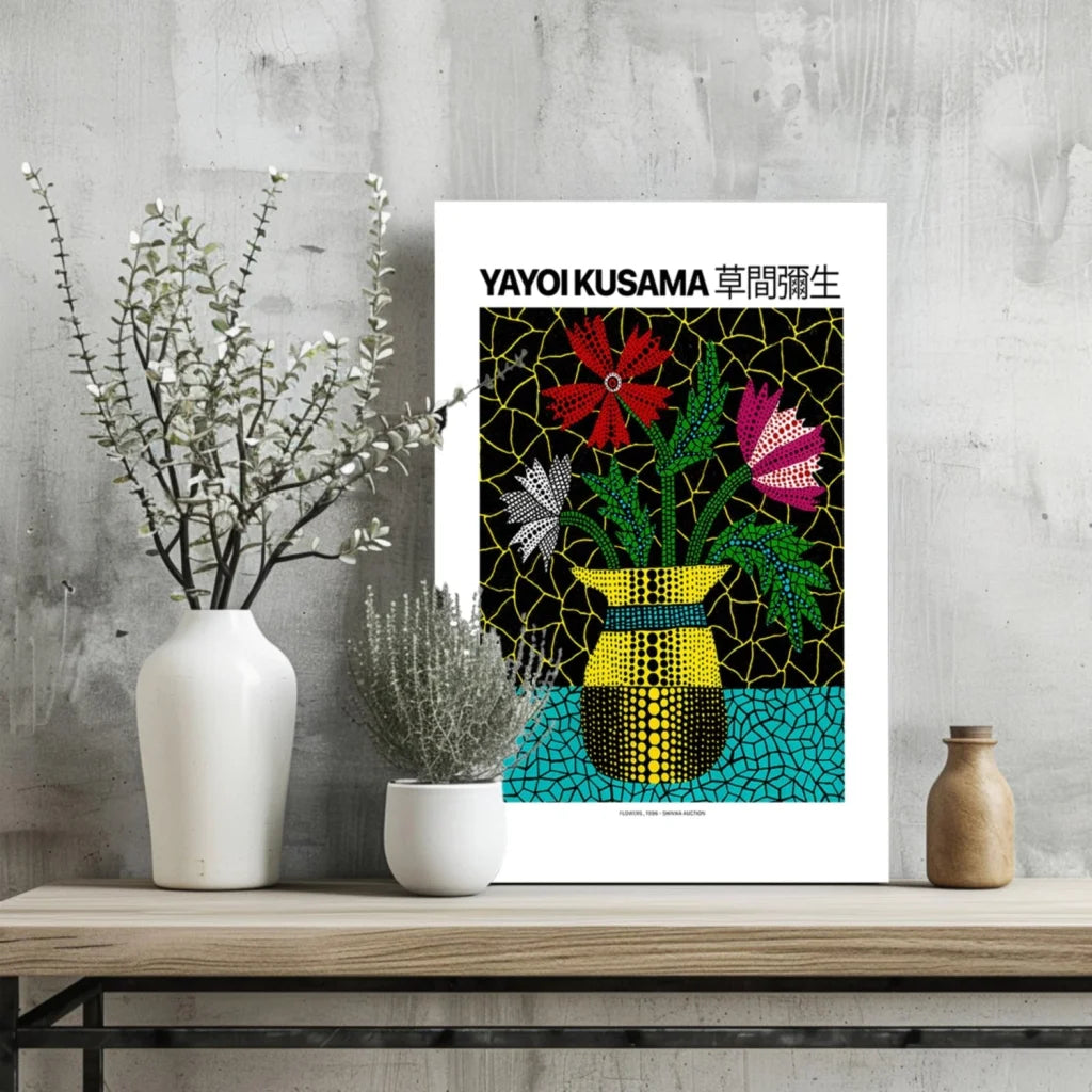 Kusama Inspired Insigne Aluminum Prints Burst with Color | Glass Wall Art Print | vintageantiquesgifts.com