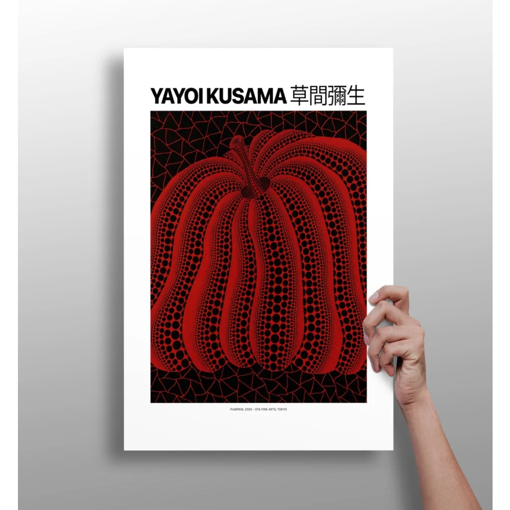 Yayoi Kusama Red Pumpkin Insigne Aluminum Prints | Insigneart USA | vintageantiquesgifts.com