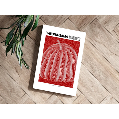 Kusama Pumpkin Insigne Aluminum Prints Bring Bold Pop Art Home | Modern Wall Art Decor | vintageantiquesgifts.com