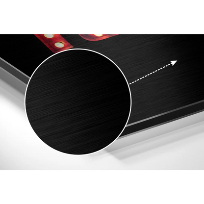 Yeah you right red neon sign on brushed aluminium dibond wall art