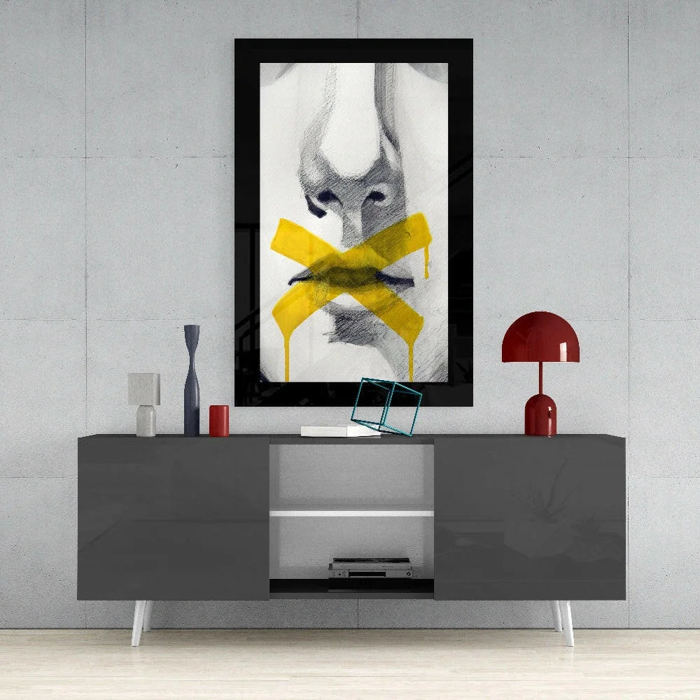 Modern gray sideboard with white legs and open storage compartments