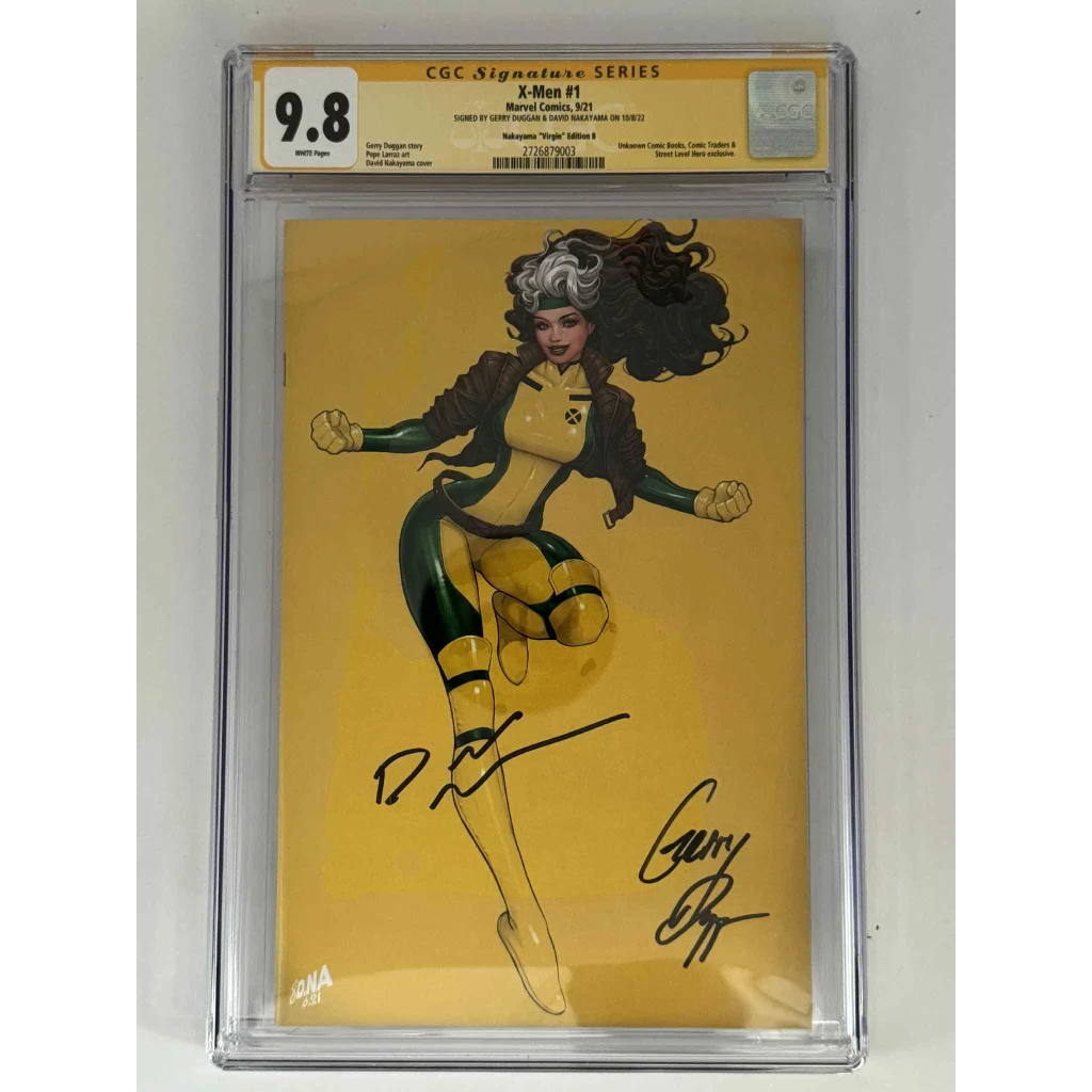 Yellow label X-Men #1 CGC 9.8 double signed David Nakayama variant with Storm