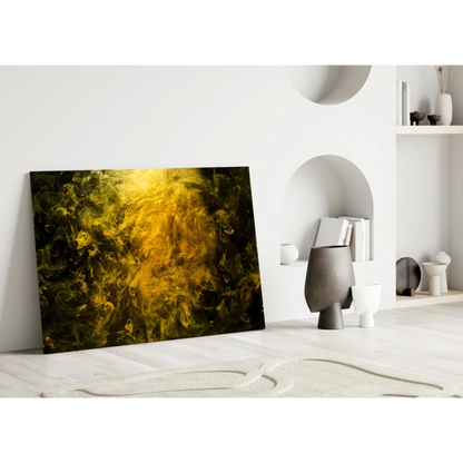 Swirling Golden Abstract Wall Art Canvas Print | Modern Wall Art Decor | vintageantiquesgifts.com