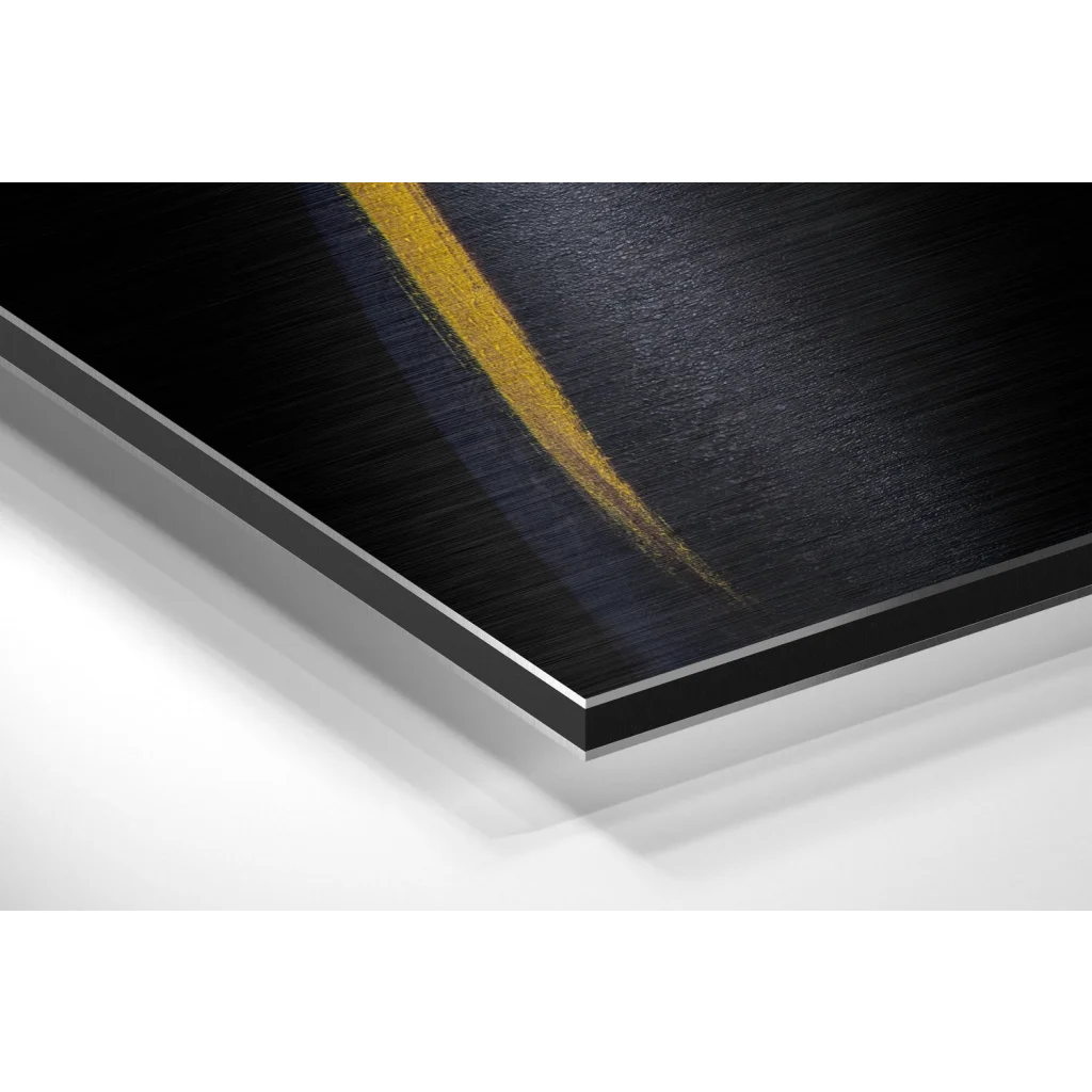 Yellow Stance Brushed Aluminium Dibond Wall Art