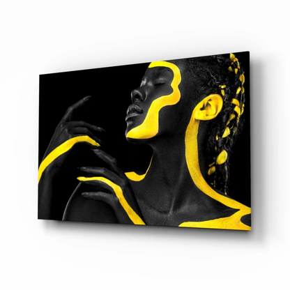 Bold Yellow Abstract Portrait Canvas Wall Art | Insigneart USA | vintageantiquesgifts.com