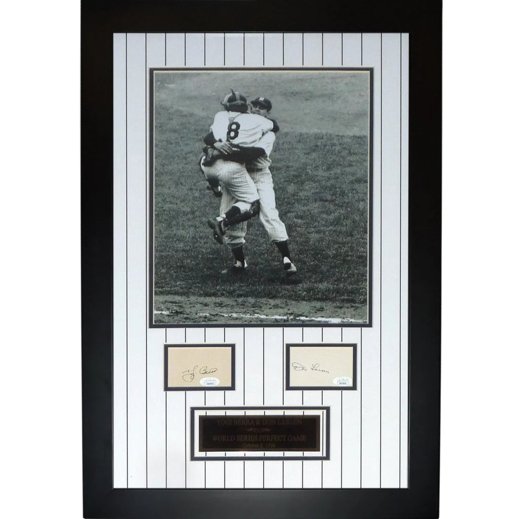 Yogi Berra and Don Larsen autographed Yankees deluxe framed 11x14 photo piece