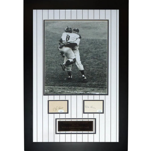 Yogi Berra and Don Larsen autographed Yankees deluxe framed 11x14 photo piece