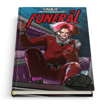 Comic book with pink-haired character in torn red sweater from YUNGBLUD Twisted Tales Deluxe Edition featuring Annapaola Martello and Vasilis Lolos