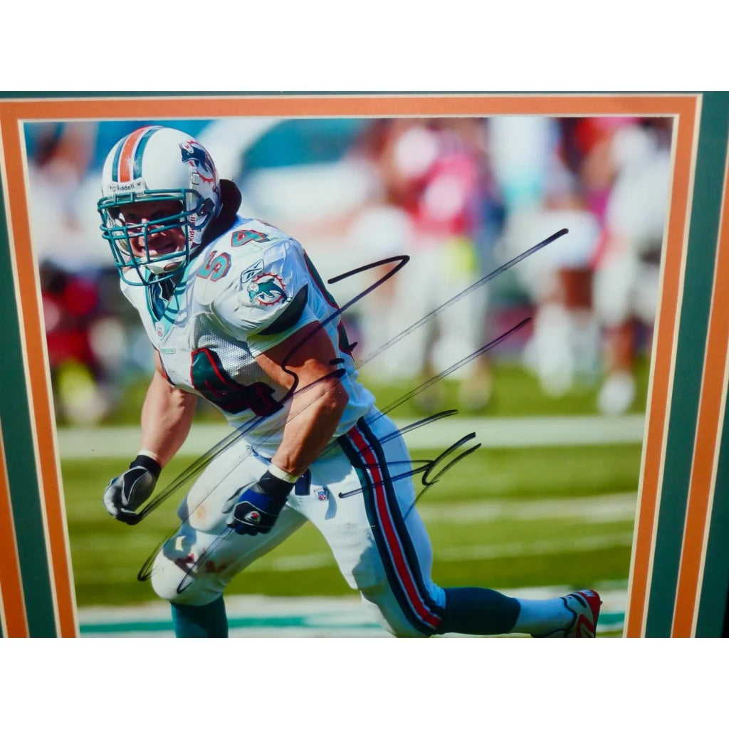 Zach Thomas autographed Miami Dolphins framed photo