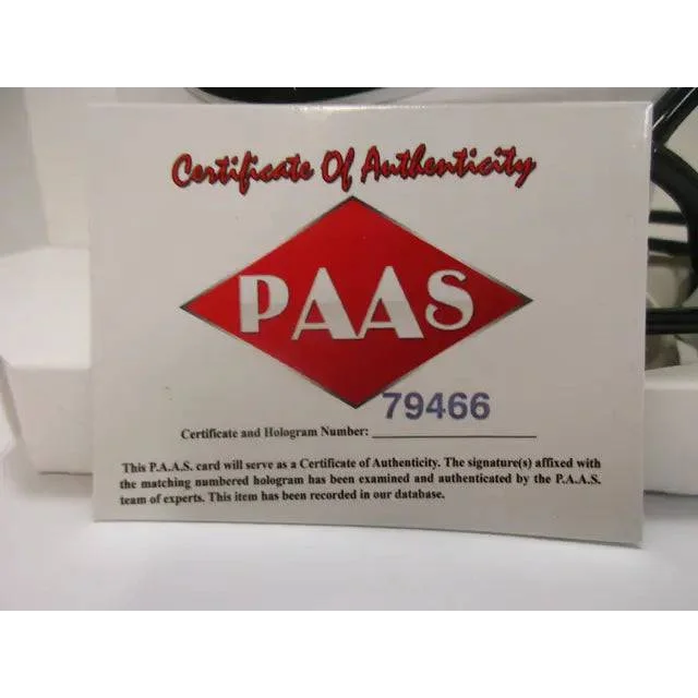 White certificate of authenticity card with red diamond logo for Zach Wilson autographed mini football helmet