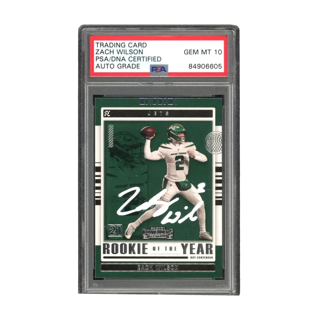 Zach Wilson signed rookie card PSA 10 gem mint autograph