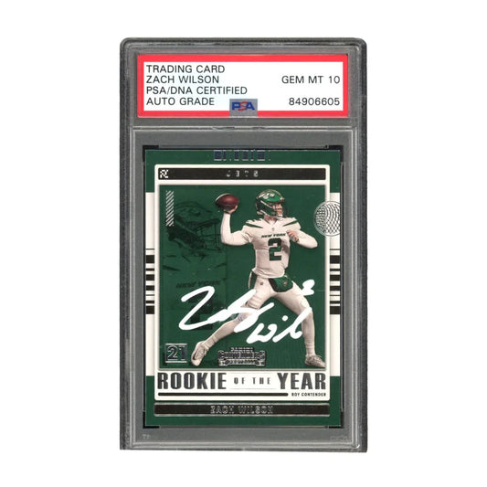Zach Wilson signed rookie card PSA 10 gem mint autograph