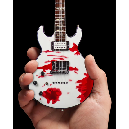 Zacky Vengeance Blood Splat Axe Heaven guitar replica on adjustable A-Frame stand