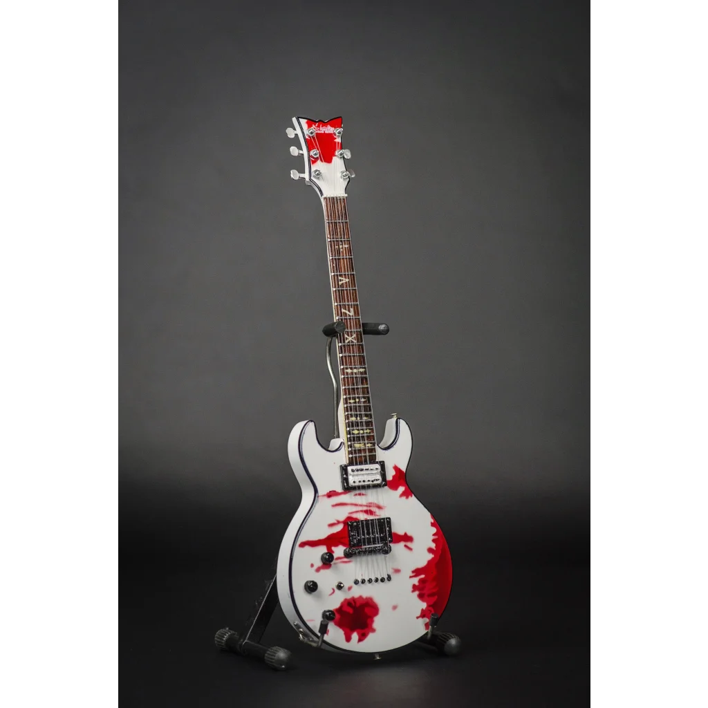 Zacky Vengeance Blood Splat Axe Heaven guitar with red white splatter