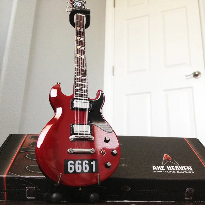 Zacky Vengeance mini red electric guitar by Axe Heaven® in branded case