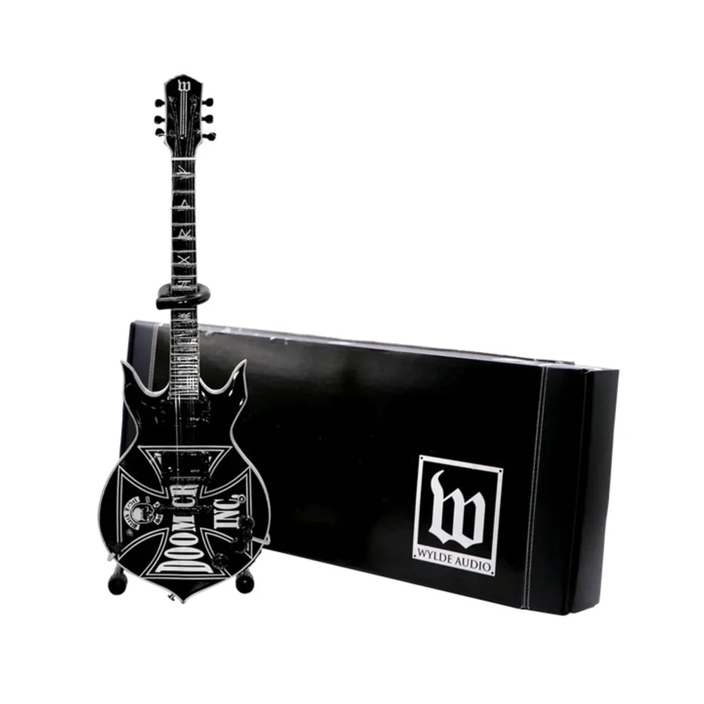 Zakk Wylde BLS Iron Cross mini guitar by Axe Heaven® in black silver