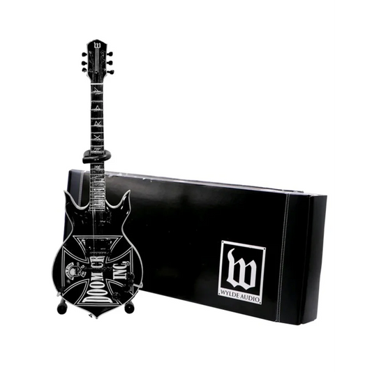 Zakk Wylde BLS Iron Cross mini guitar by Axe Heaven® in black silver