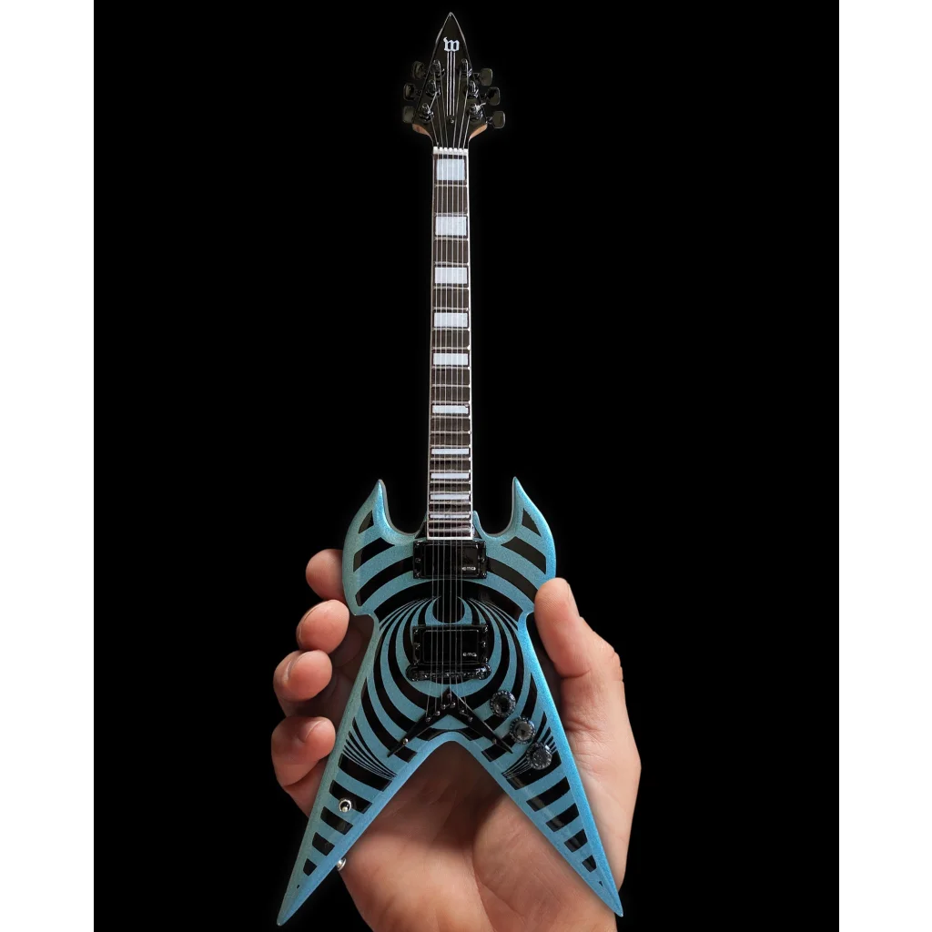 Zakk Wylde Warhammer Pelham Blue Axe Heaven® mini guitar replica