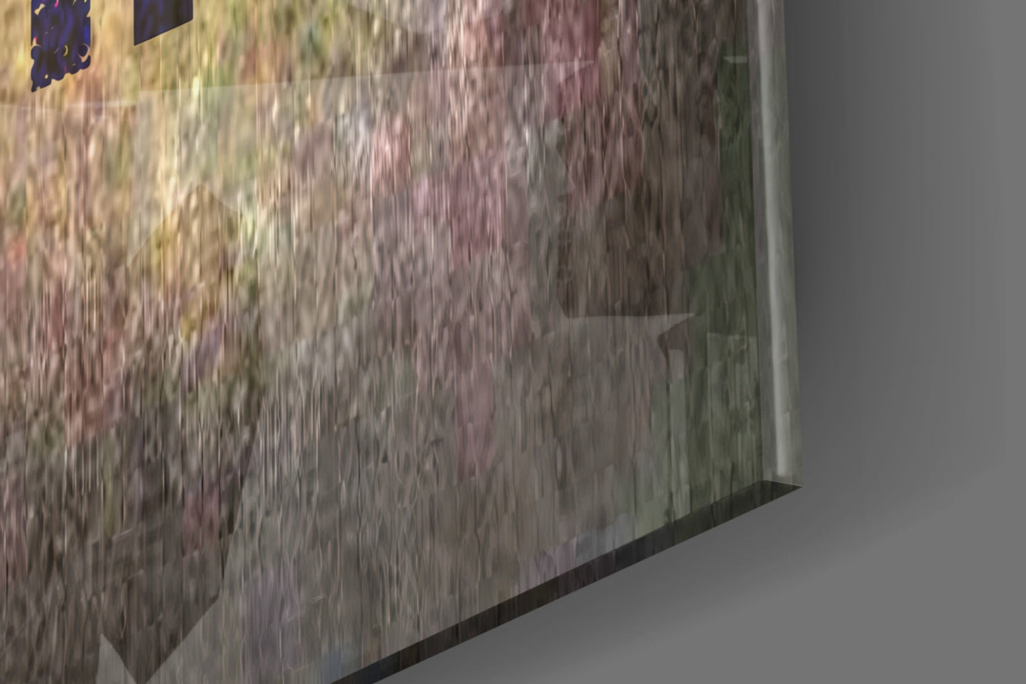 Golden Grunge No Pain No Gain Glass Wall Art