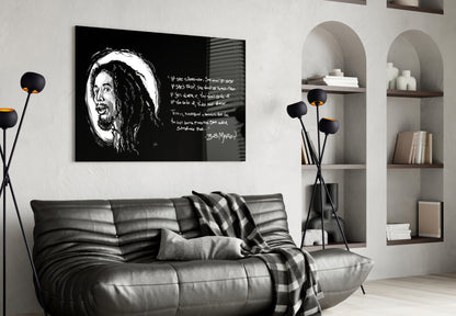 Reggae Rasta Quote Glass Wall Art