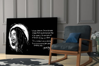 Reggae Rasta Quote Glass Wall Art