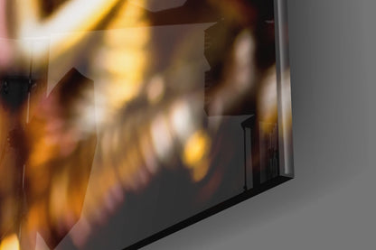 Golden Buddha and Candles Glass Wall Art