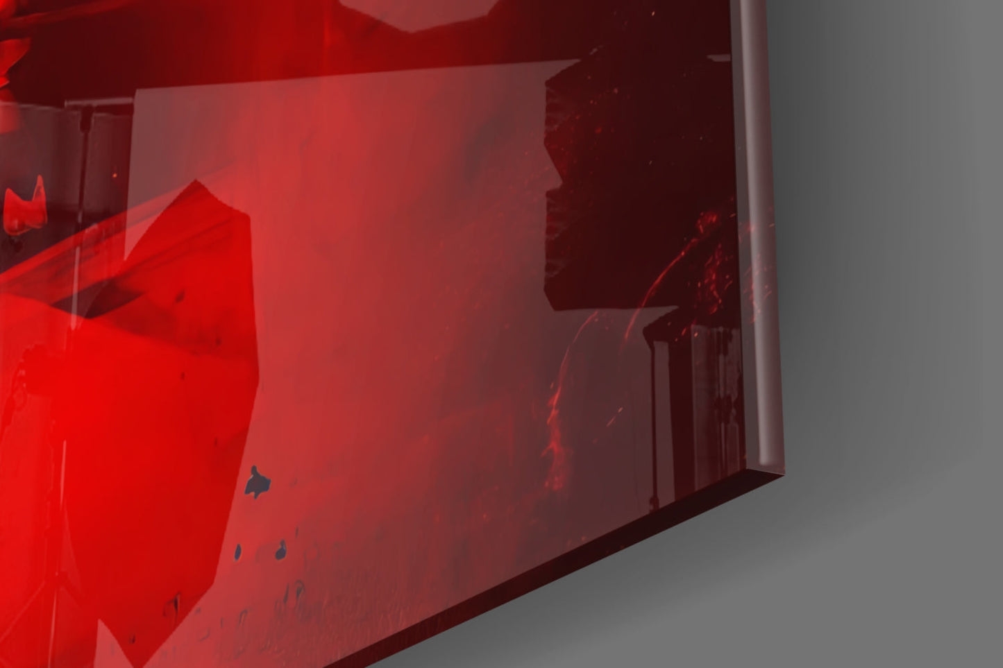 Crimson Boxer Quote Poster Glass Wall Art