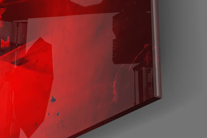 Crimson Boxer Quote Poster Glass Wall Art