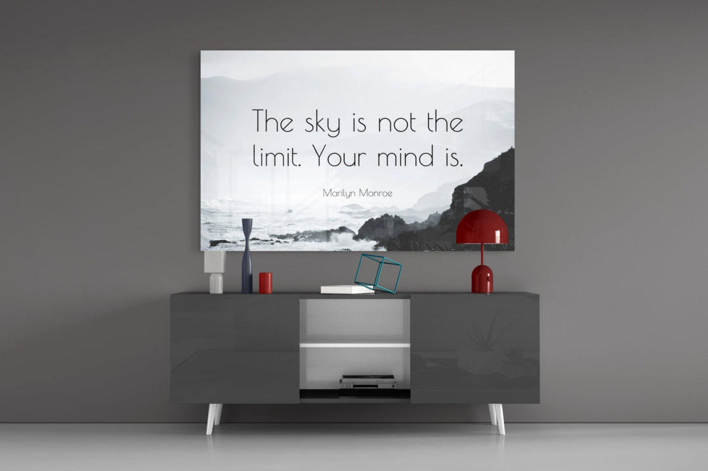 Words of a Silver Screen Siren Glass Wall Art