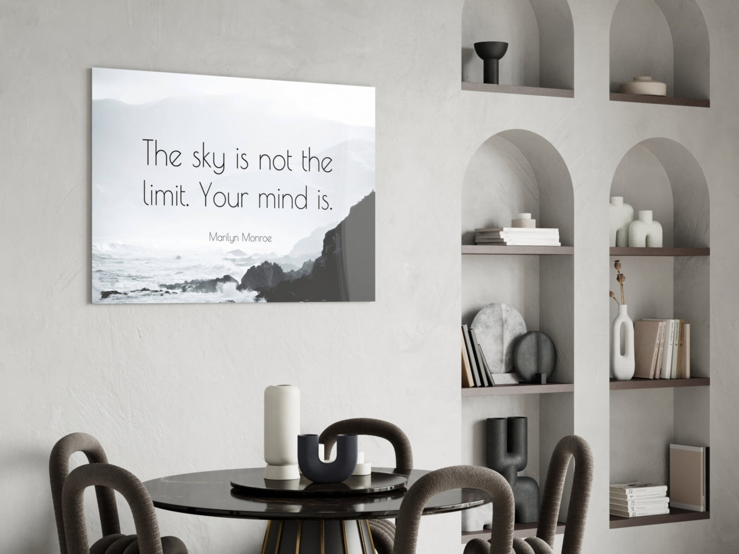 Words of a Silver Screen Siren Glass Wall Art