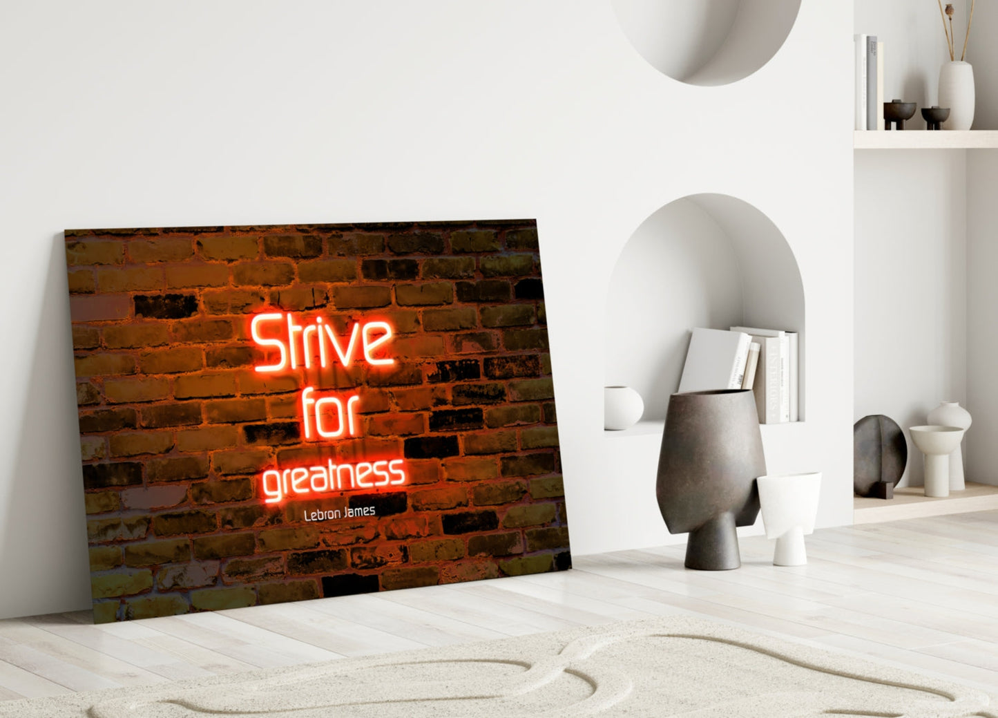 Words of a Basketball Champion Glass Wall Art