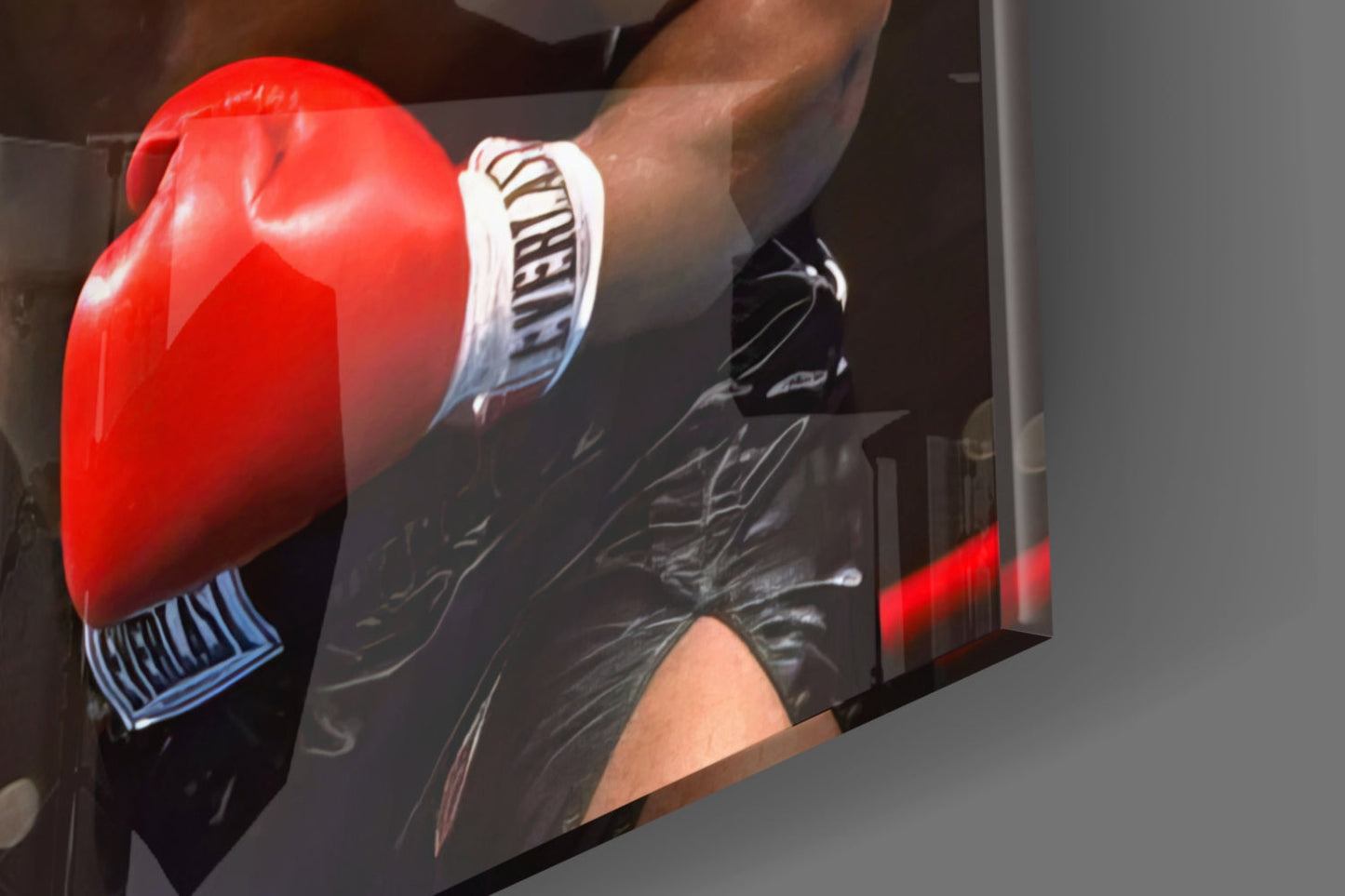 Fierce Boxer Portrait Glass Wall Art