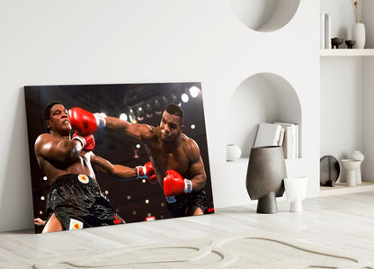 Fierce Boxer Portrait Glass Wall Art