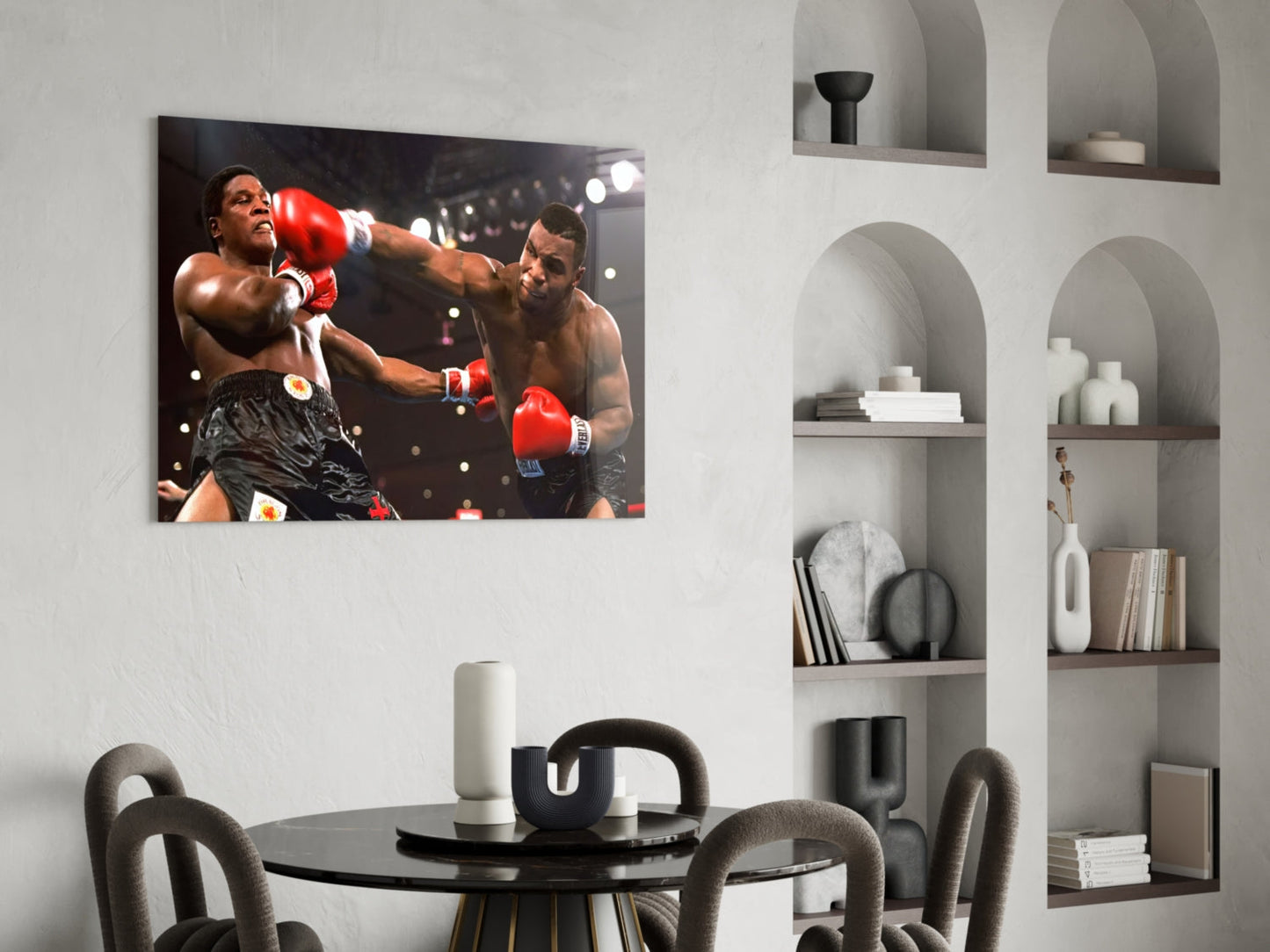 Fierce Boxer Portrait Glass Wall Art