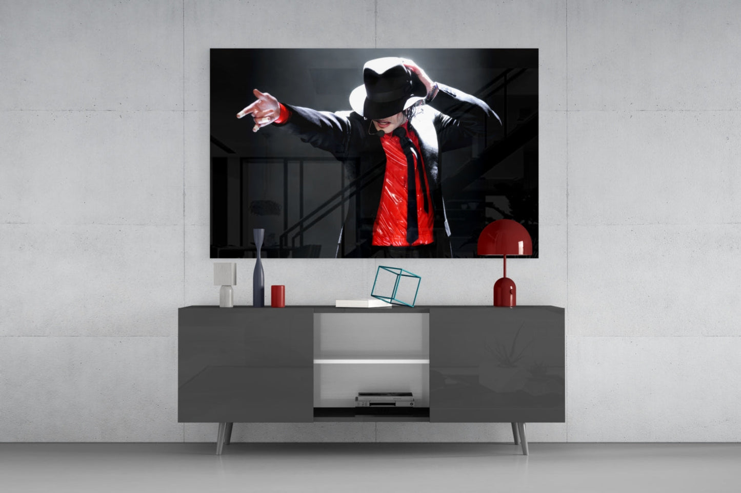 Sequined Glove Dancer Glass Wall Art