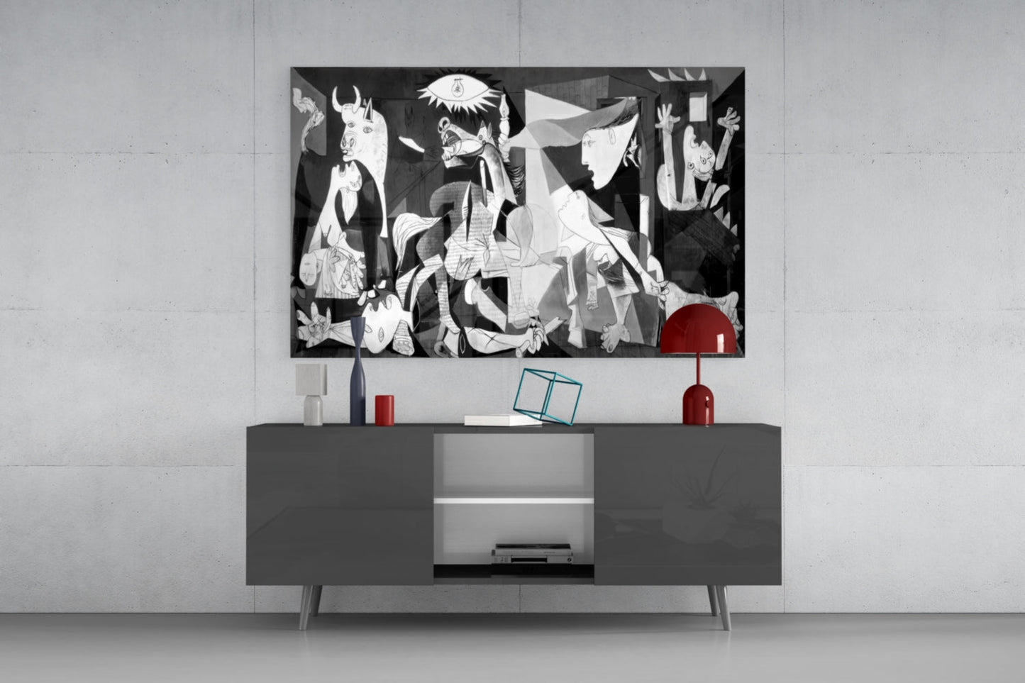 Cubist War Requiem Glass Wall Art