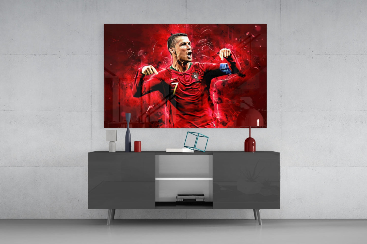 Red Kit Victory Roar Glass Wall Art