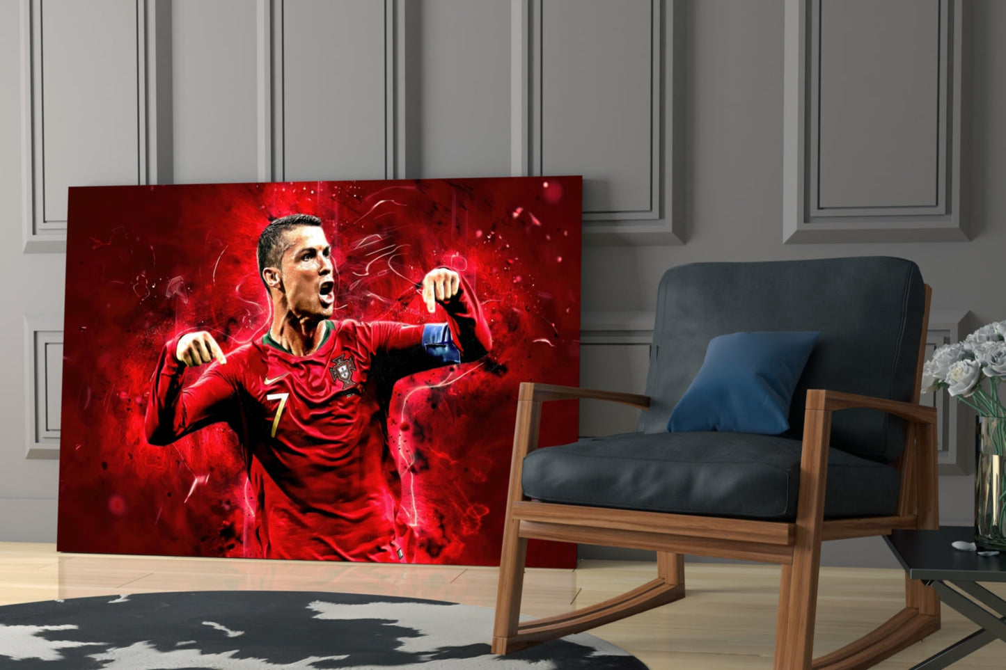 Red Kit Victory Roar Glass Wall Art