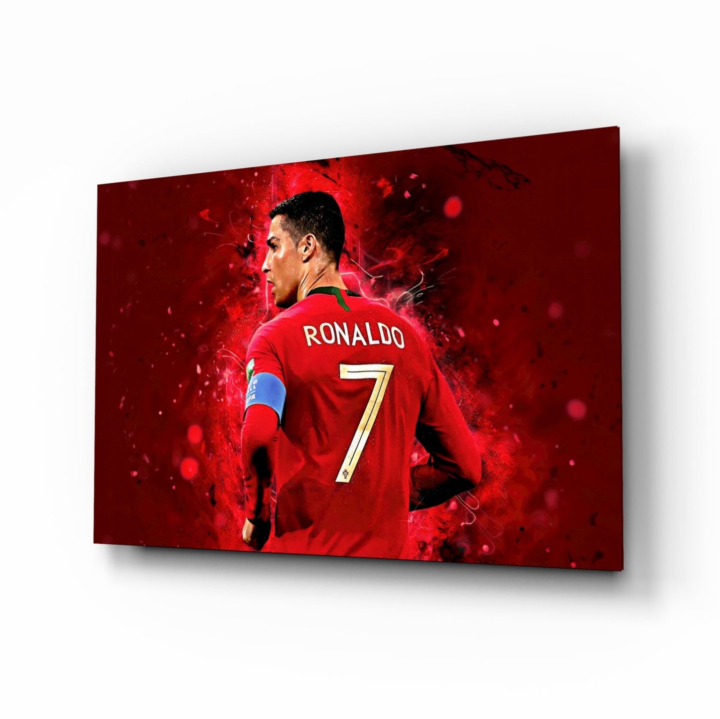 Number Seven Back View Glass Wall Art
