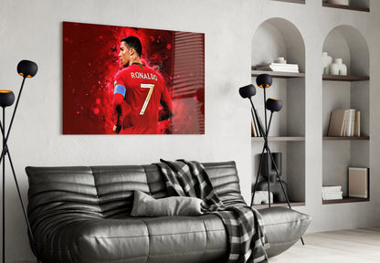 Number Seven Back View Glass Wall Art