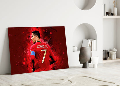 Number Seven Back View Glass Wall Art