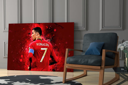 Number Seven Back View Glass Wall Art