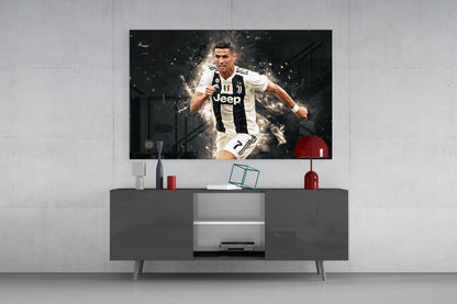 Striped Jersey Sprint Glass Wall Art